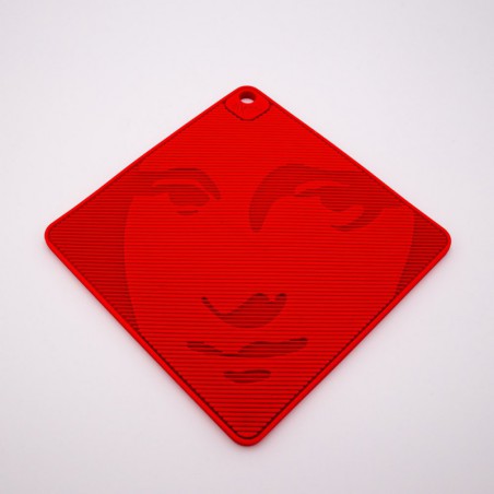 Manique - dessous de plat - rouge "Mona"