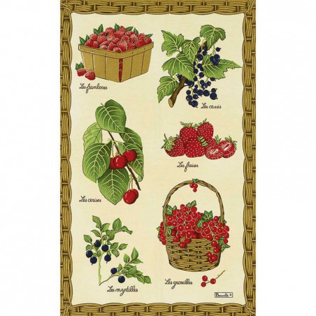 Torchon "fruits rouges" Beauvillé