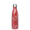 Bouteille isotherme "Flowers" rouge