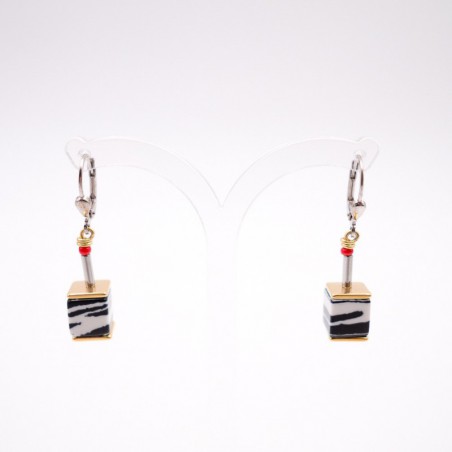 boucles d'oreilles "cœur de lion" 24