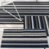 tapis chilewich "shag even stripe" marine