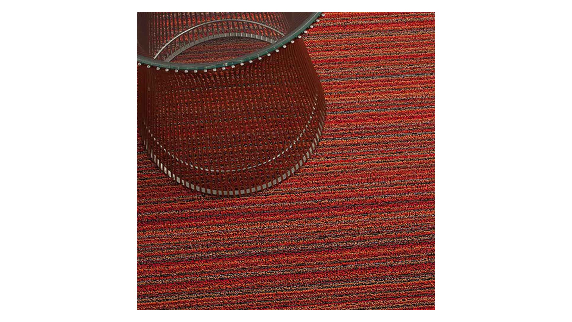 tapis chilewich "shag skinny stripe" orange