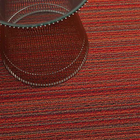 tapis chilewich "shag skinny stripe" orange