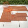 tapis chilewich "shag skinny stripe" orange