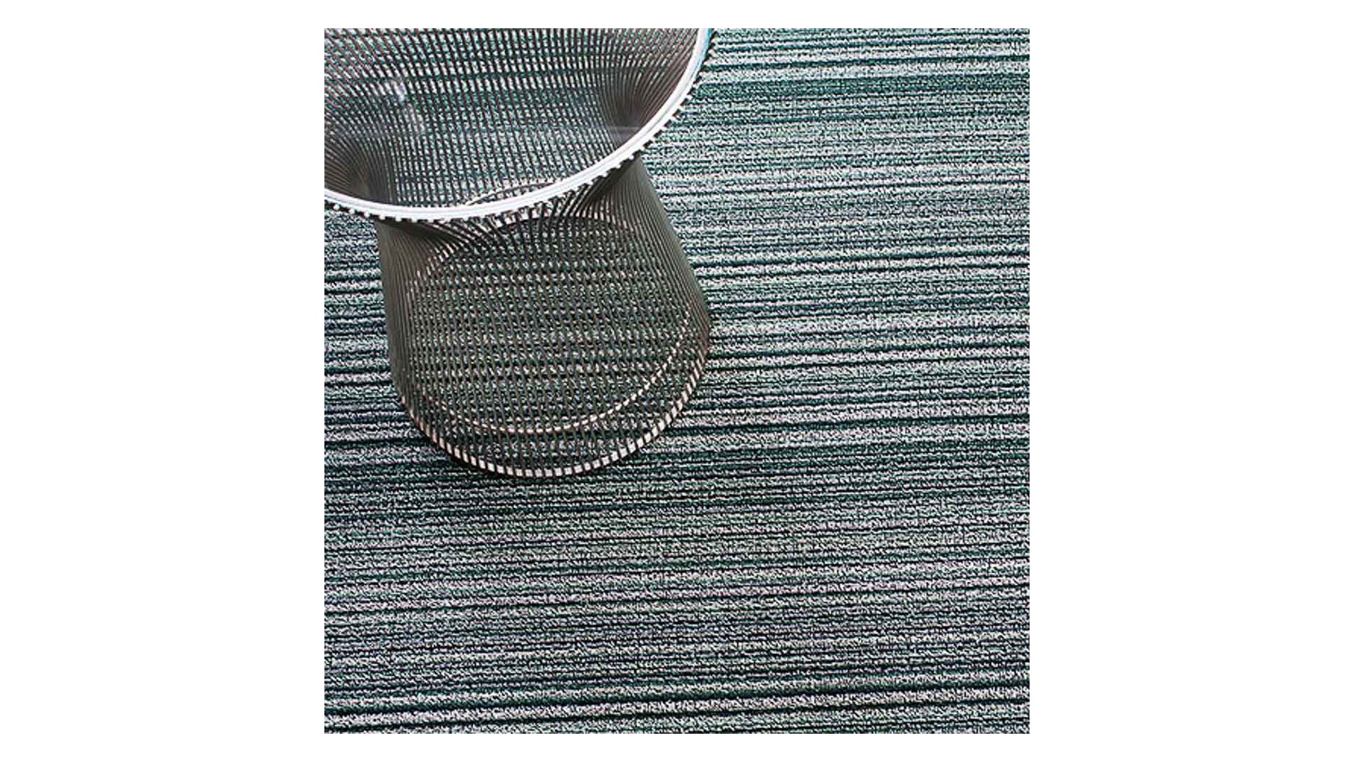 tapis chilewich "shag skinny stripe" menthe