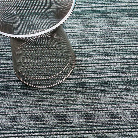 tapis chilewich "shag skinny stripe" menthe