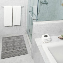 tapis chilewich "shag skinny stripe" bouleau