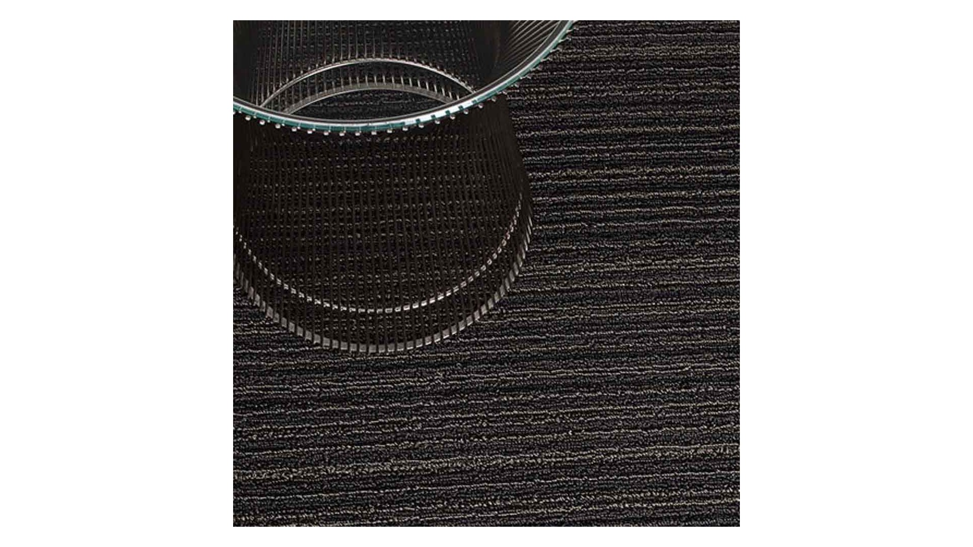 tapis chilewich "shag skinny stripe" acier L