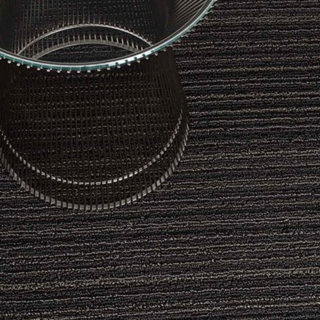 tapis chilewich "shag skinny stripe" acier L