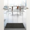 tapis chilewich "shag skinny stripe" acier L